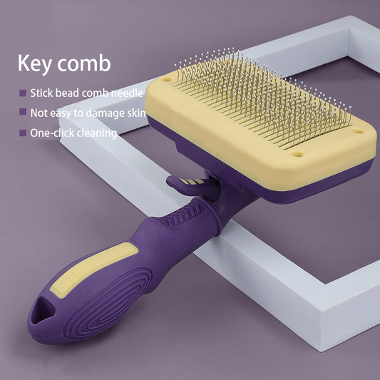 Pet Products Cat Automatic Hair Removal Comb Knot Removal Pet Comb One Button Hair Removal Comb