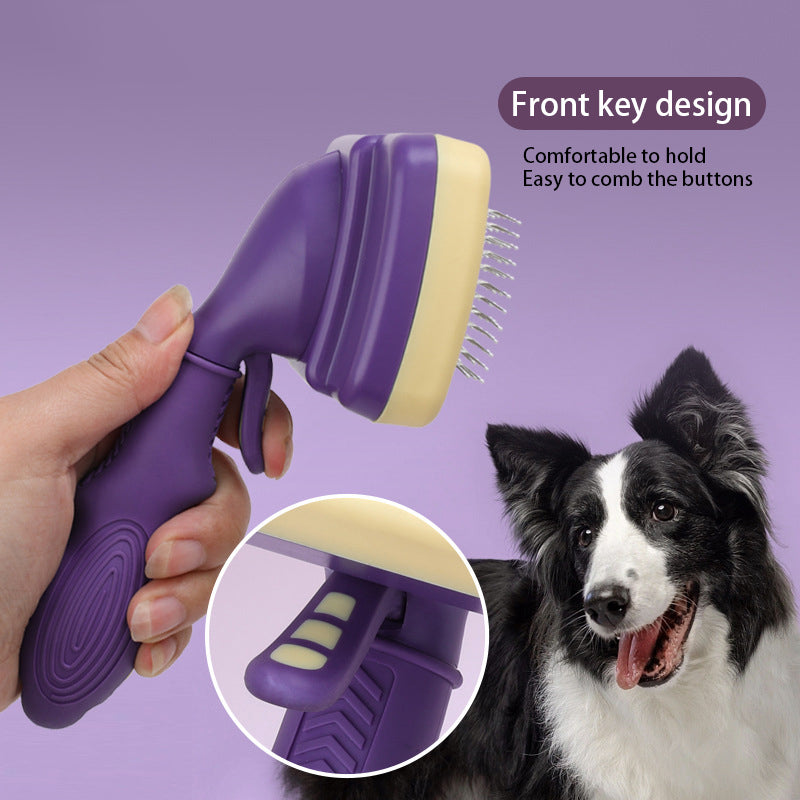 Pet Products Cat Automatic Hair Removal Comb Knot Removal Pet Comb One Button Hair Removal Comb