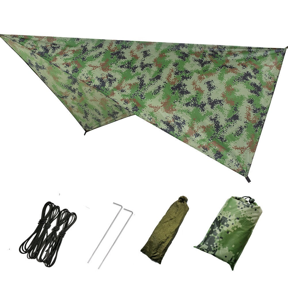 Outdoor Supplies Multifunctional Triangular Canopy Waterproof Rain Proof Sunscreen Tent Camping Supplies Beach Sunshade Cloth