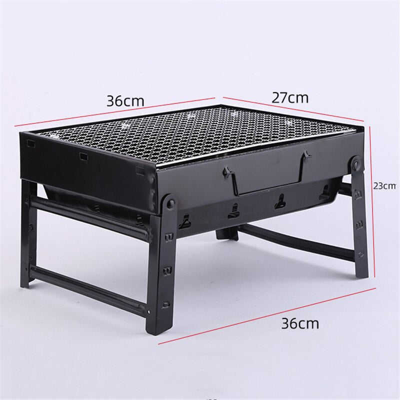 Barbecue Grill Outdoor Camping bbq Foldable Charcoal Grill Household Portable Barbecue Grill Charcoal Stove Skewers BBQ Tool