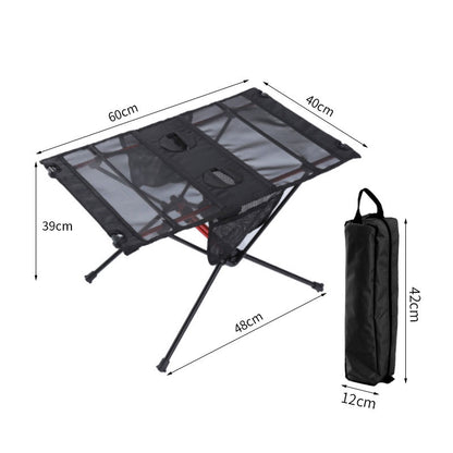 Ultra Light Folding Table Outdoor Camping Camping Car Portable Barbecue Picnic Cup Hole Mobile Phone Bag Small Table