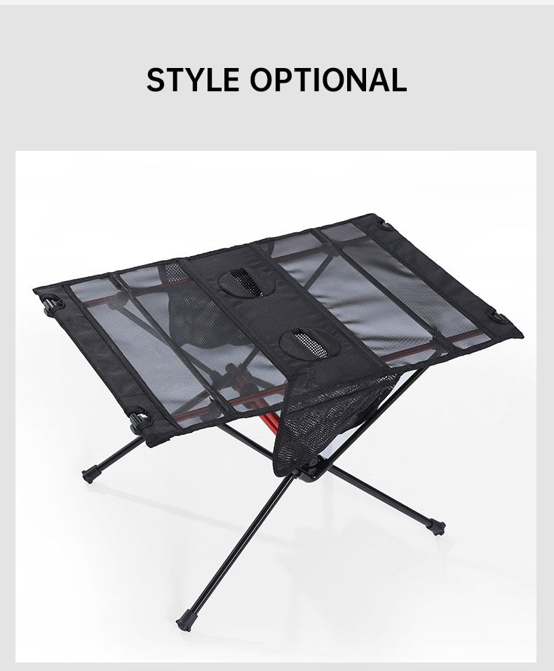 Ultra Light Folding Table Outdoor Camping Camping Car Portable Barbecue Picnic Cup Hole Mobile Phone Bag Small Table