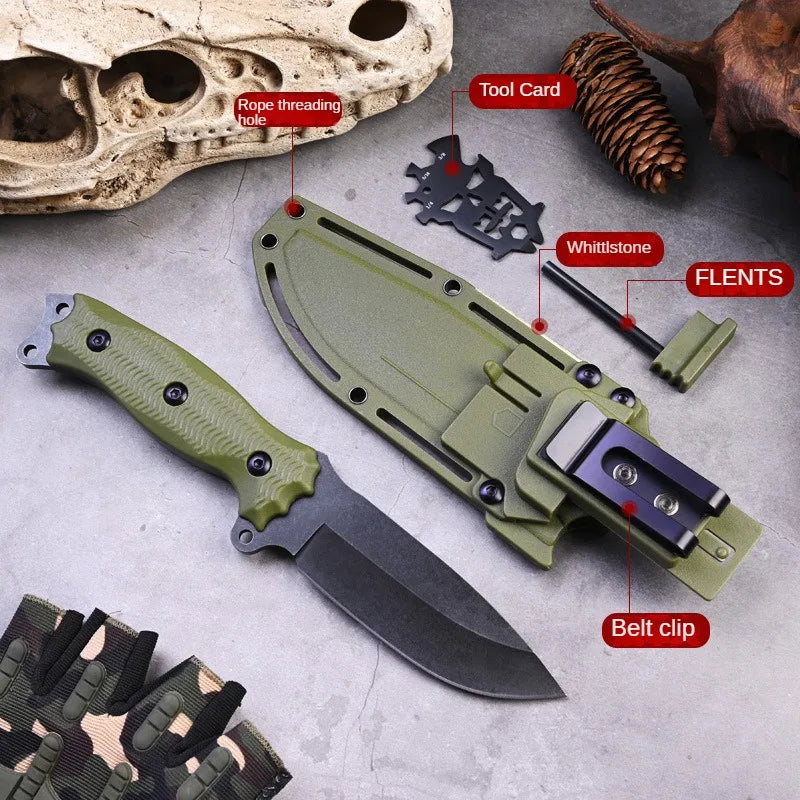 A3 High Hardness Outdoor Multifunctional Portable Knife Straight Hunting Knives Camping and Hiking Tool Knife