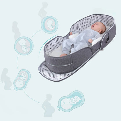 Baby Crib Multifunctional Folding Newborn Bed Toddler Bed Portable Sun Protection Mosquito Net Infant Camping Bed Travel Cot